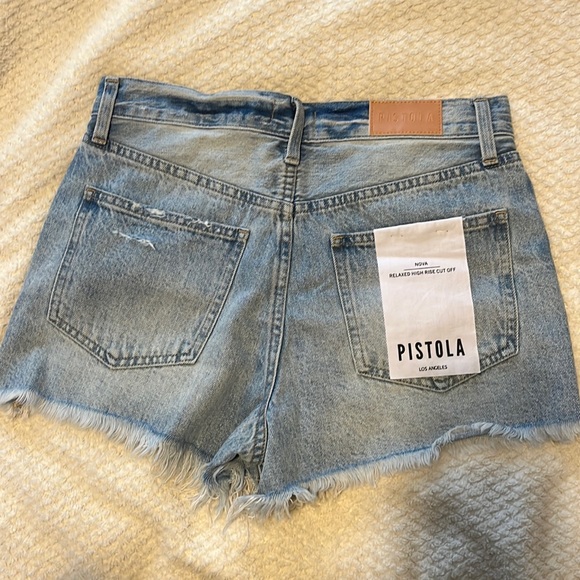 Pistola Relaxed Nova High Rise cutoff denim shorts. - Picture 3 of 3